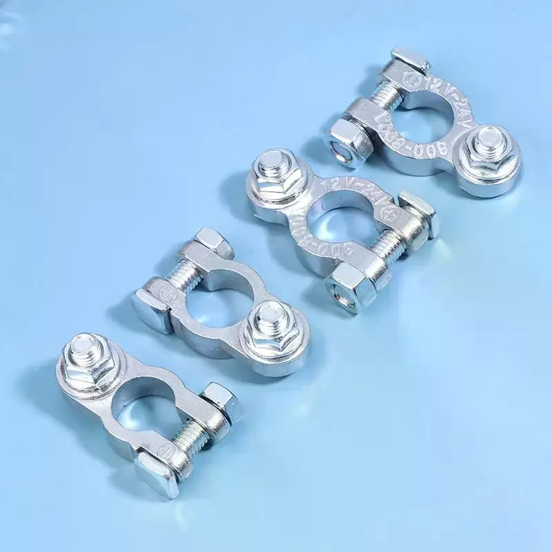Automotive Battery Terminal Clamp 1 Pair Positive Negative Pole Connector Screw Fastening for Secure Car Power Connection