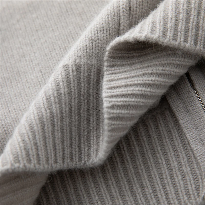 MVLYFLRT – Cardigan tricoté en cachemire pour femme, col à revers, pull avec fermeture éclair, mode courte, veste épaisse d'hiver, douce et confortable, 100%