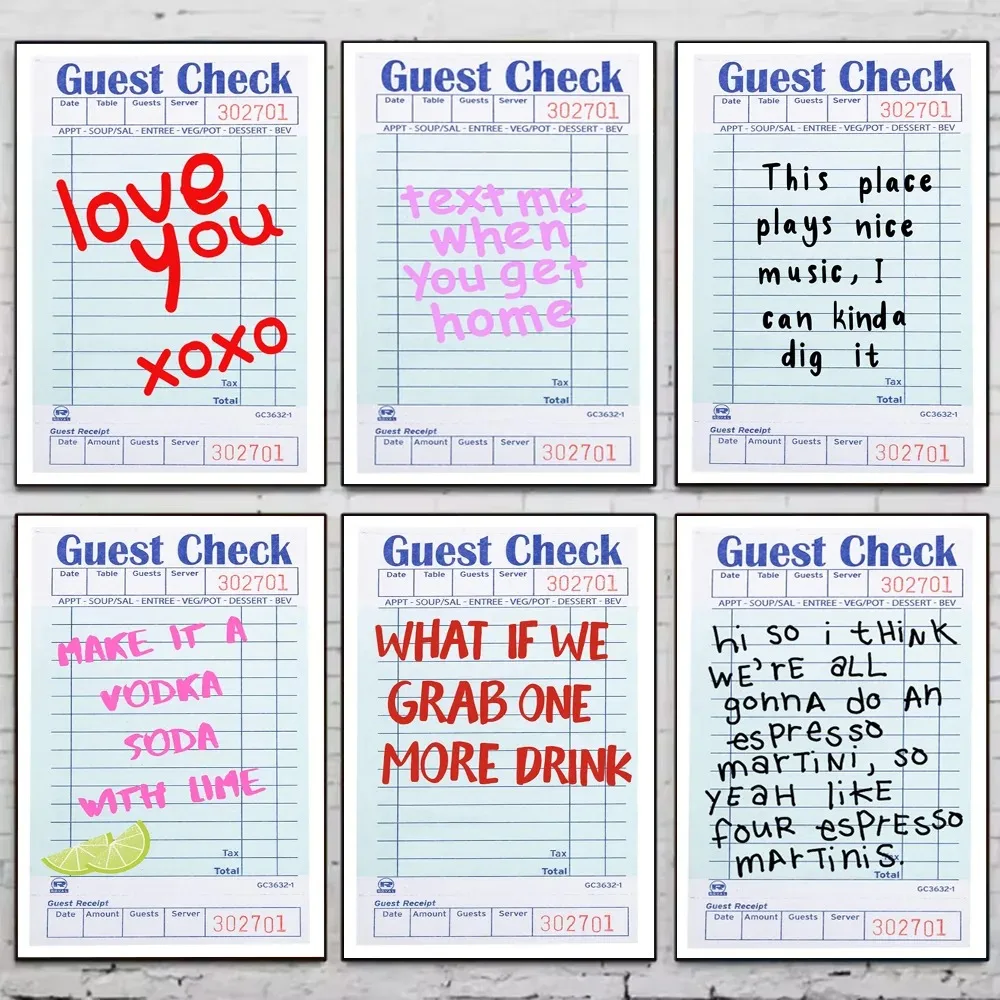 Guest Check Art Pos… - image