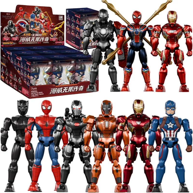 ZD La Saga del Infinito Spider-Man Iron Man Capitán América ‌   Pantera Negra ‌   Figura de acción de Iron Spider de War Machine, juguete, regalo de cumpleaños