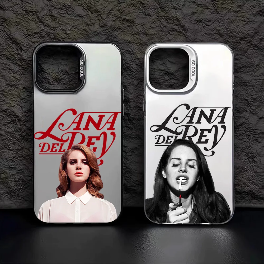 Singer L-Lana D-Del R-Rey IMD Colorful Phone Case Silver Cover Suitable for iPhone 12 11 13 14 15 16 Max Pro Plus