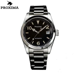 2024 Proxima PX1690-2610 Automatic Mechanical Watches Sapphire Retro Classic Stainless Steel Luxury Business Watch 20Bar