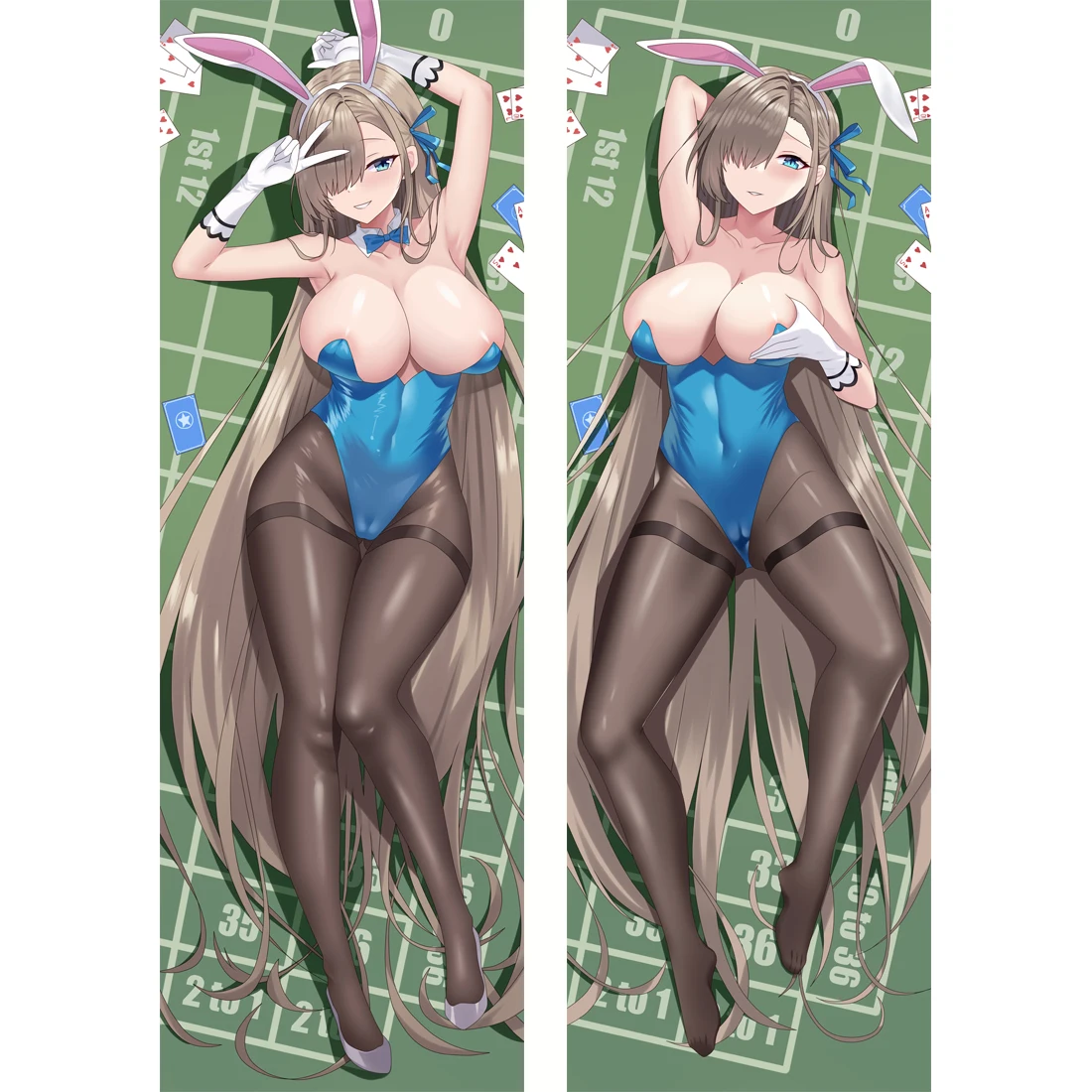 Dakimakura Azur Lane Ichinose Asuna Pillowcase Hugging Body 2 Sided Printed Decorative Throw Pillow Covers Otaku Gifts