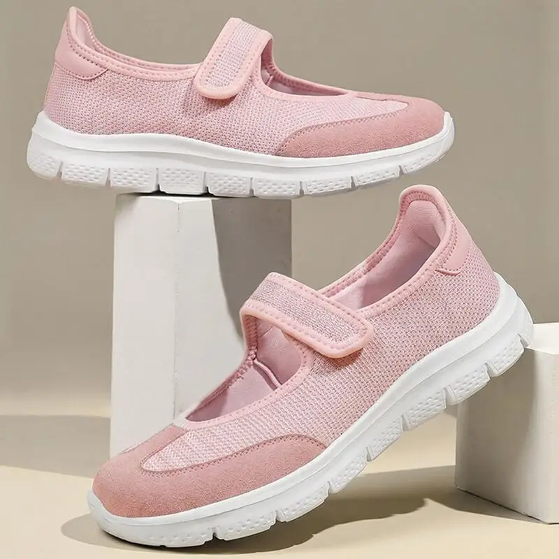 Große Größen Damenschuhe Atmungsaktive Vulkanisierte Schuhe Damen-Sneaker Modische Atmungsaktive Mesh-Freizeitschuhe Damen-Arbeitsschuhe