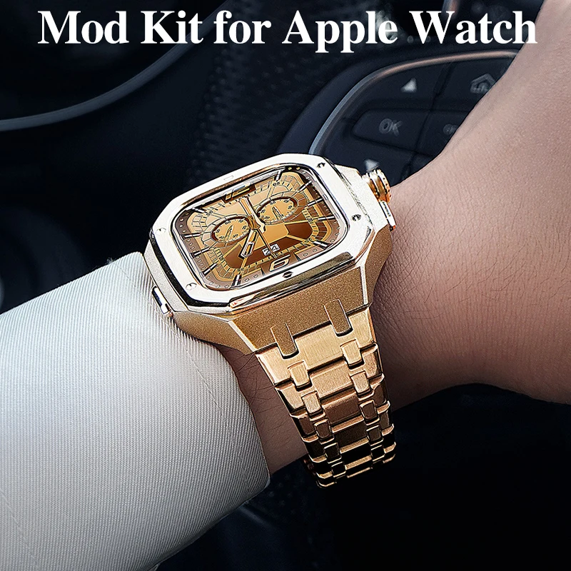 

Luxury Modification Mod Kit for Apple Watch Ultra 2/Ultra 49MM Stainless Steel Strap+Case for IWatch Series 49mm Accessories