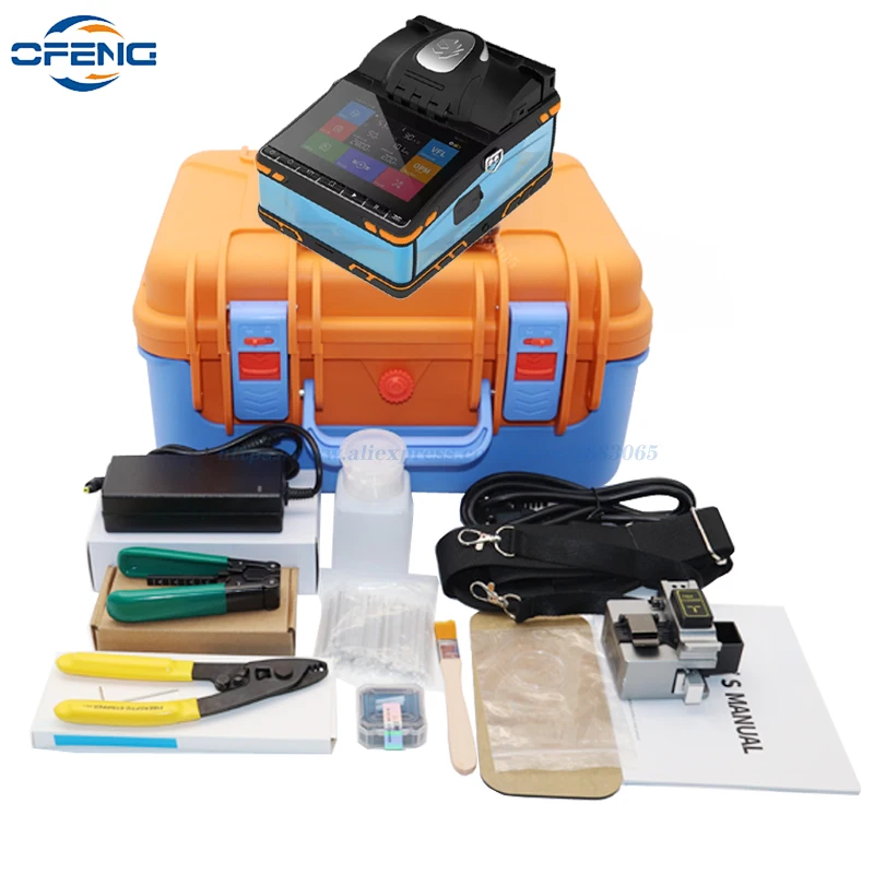 

Fiber Optic Fusion Splicer K5 Optical fiber welder T7 6 motors Optical Fusion Welding Machine Touch Screen VFL OPM customized