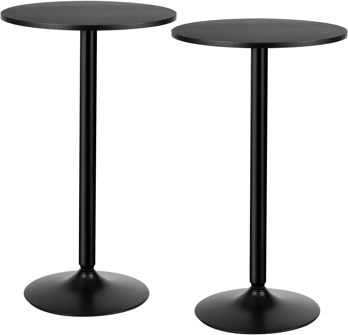 Bar Table 24-Inch Round Top 40-Inch Height Modern Style Standing Circular Cocktail Table Suitable for Living Room