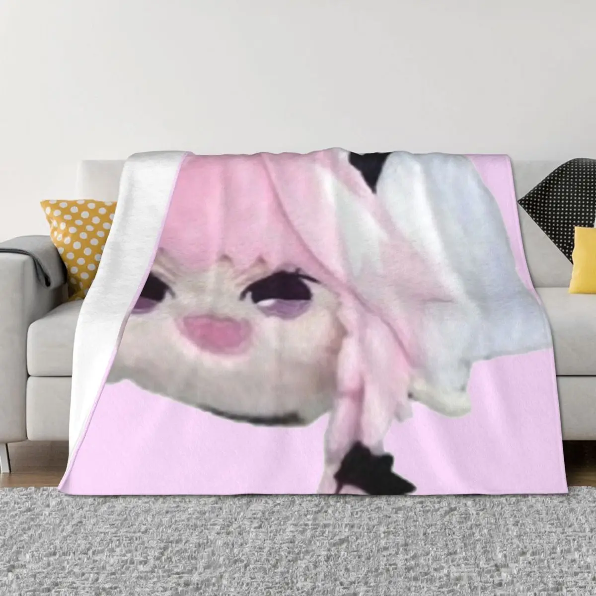 

Astolfo Bean Throw Blanket Furry Retros Stuffeds Blankets