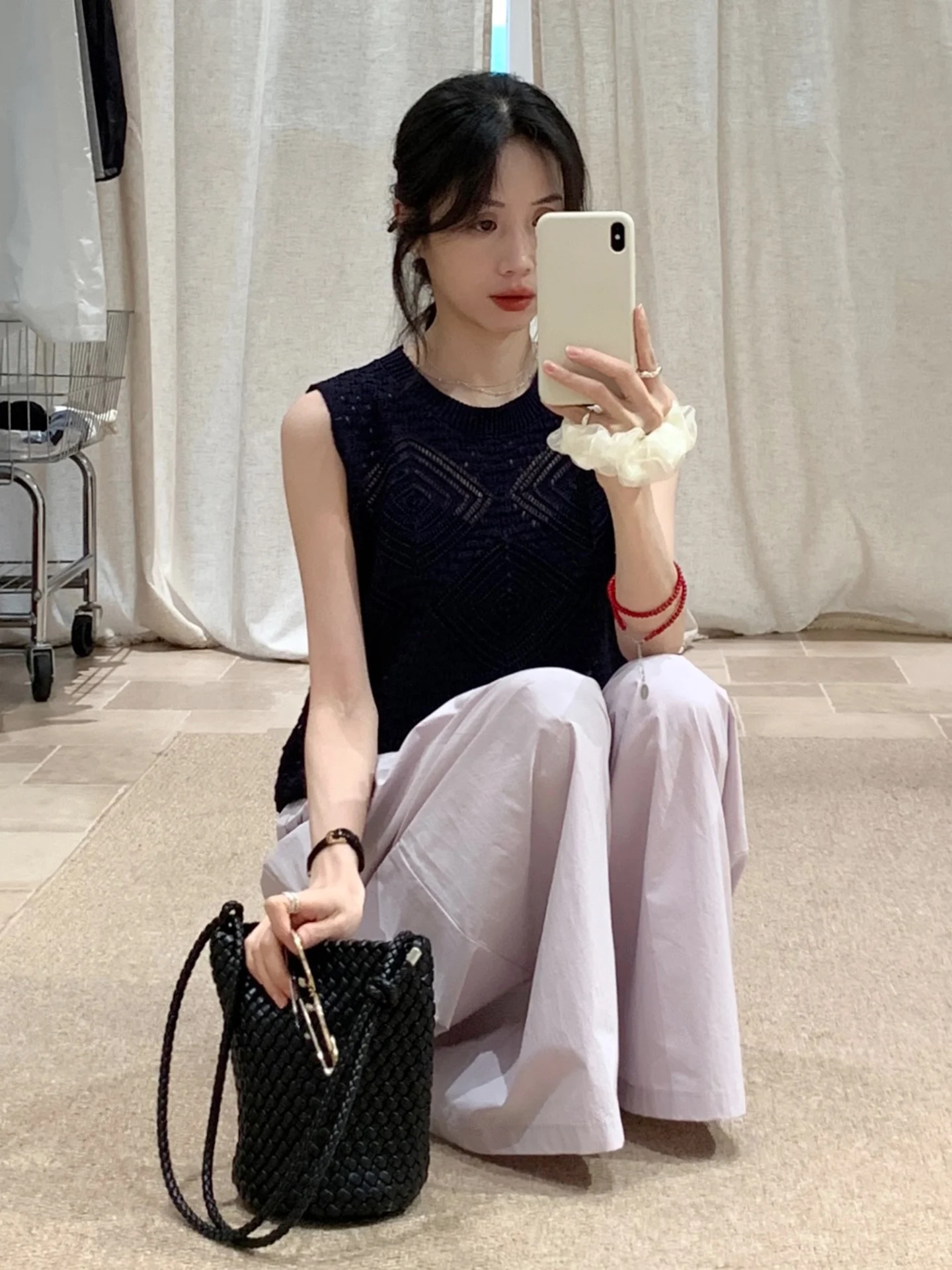 

Корейский летний женский топ с ажурным цветочным узором, повседневный, универсальный, свободного кроя, для работы и отдыха, стандартный размер