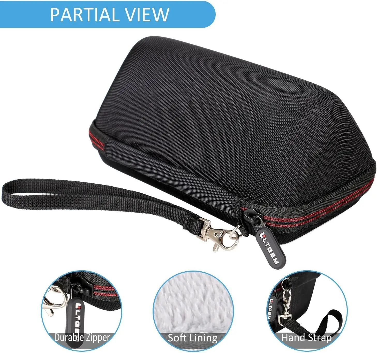 LTGEM Case Replacement for OontZ Angle 3 Ultra/OontZ Angle 3 Plus Speaker, Black