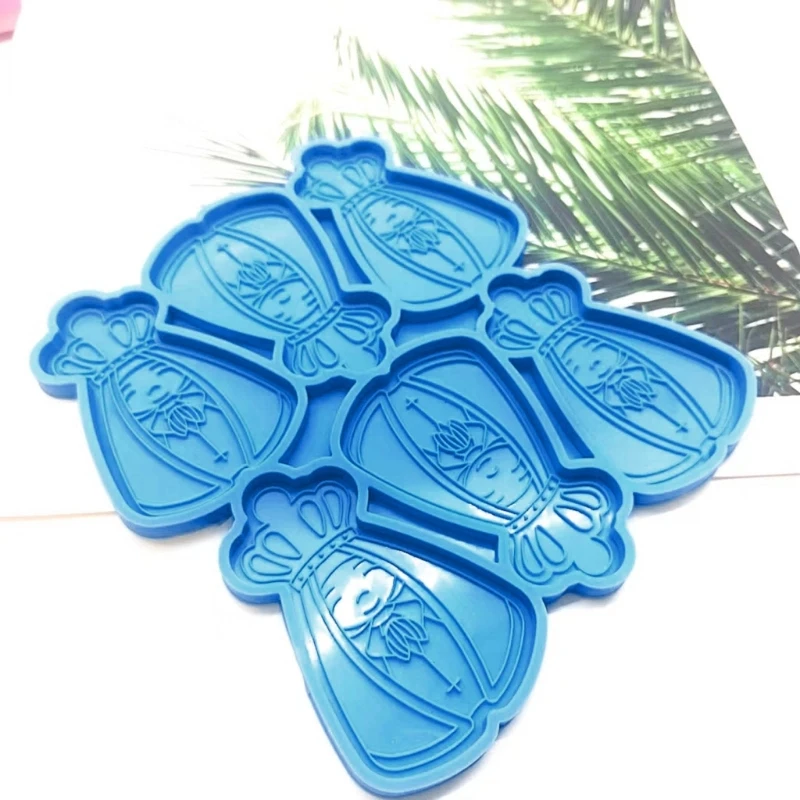 الكرتون الملك شكل المفاتيح سيليكون قالب مع ثقب كيرينغ قلادة اليدوية قالب عيد الحب هدية مجوهرات DIY بها بنفسك الحلي