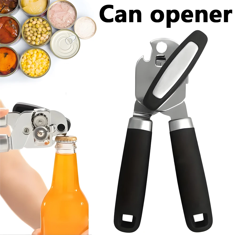 Stainless Steel Can Opener Multifunctional Professional Can Manual Cans Opener Beer Grip Bottle Openers Home Kitchen Gadgets