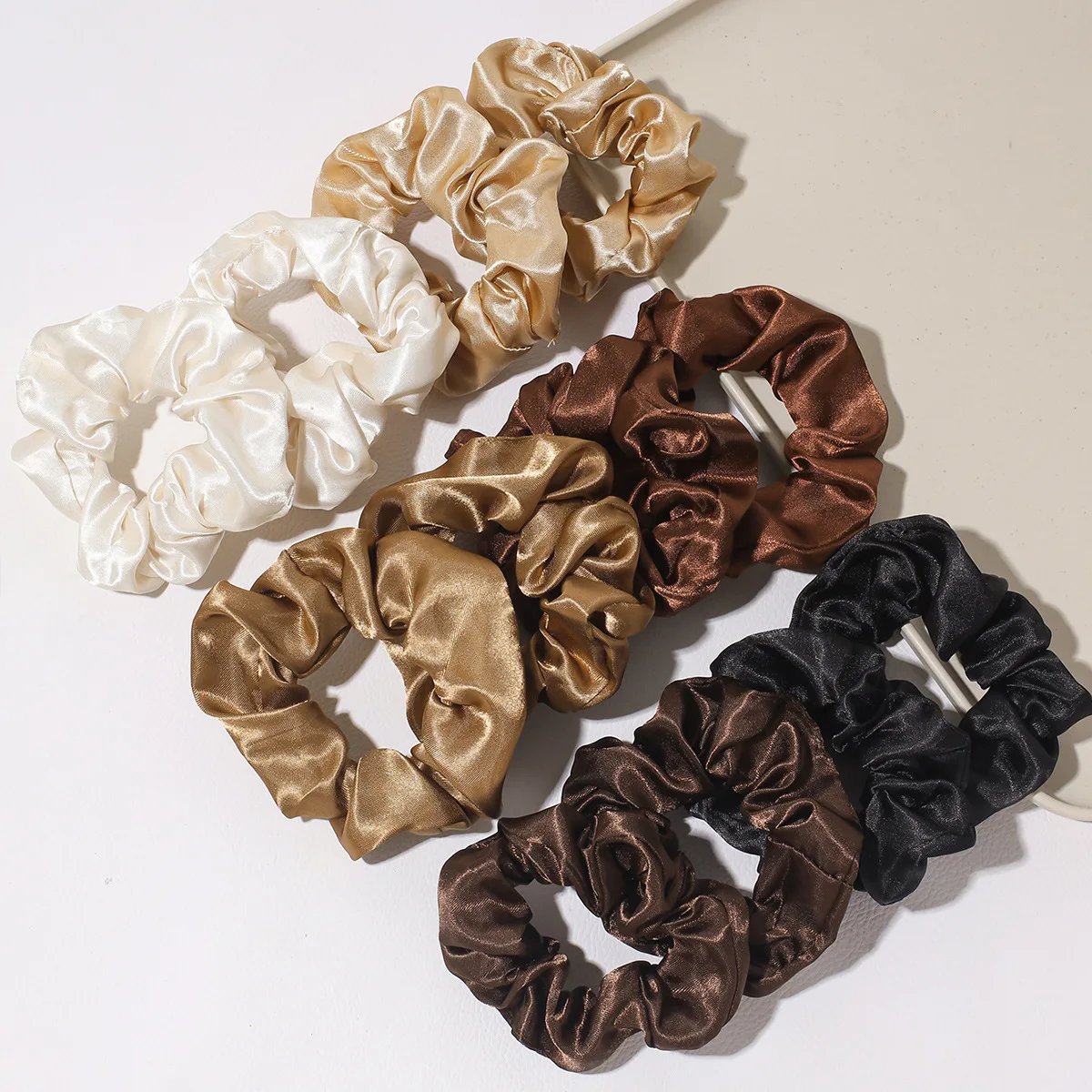 Silk Large Scrunchies Rubber Bands Hair Ties Gum Elastics Ponytail Holders for Women Girls Hair Bands for Women