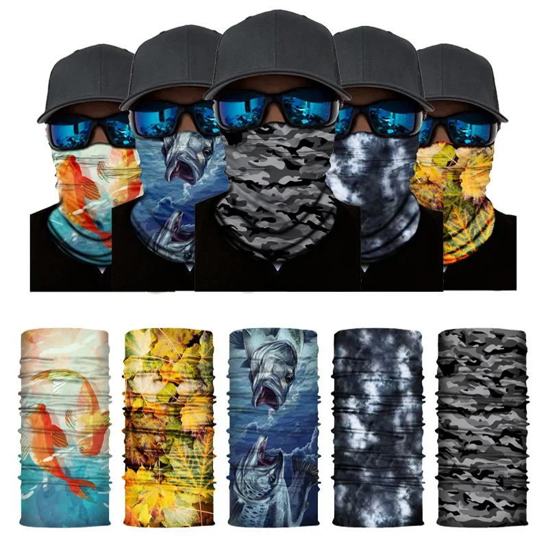 Seamless pattern series magic headscarf multifunctional sports outdoor sunscreen windproof cycling scarf mask