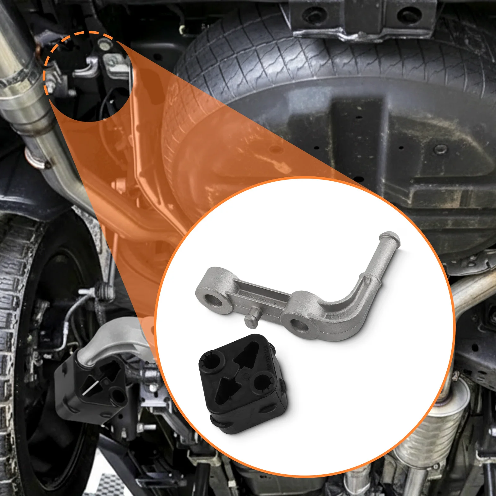 

Exhaust Bracket Muffler Support Rubber Isolator Hanger Set 68395841AA For Dodge Ram 1500 3.0L 3.6L V6 5.7L 6.2L V8 2019-2025