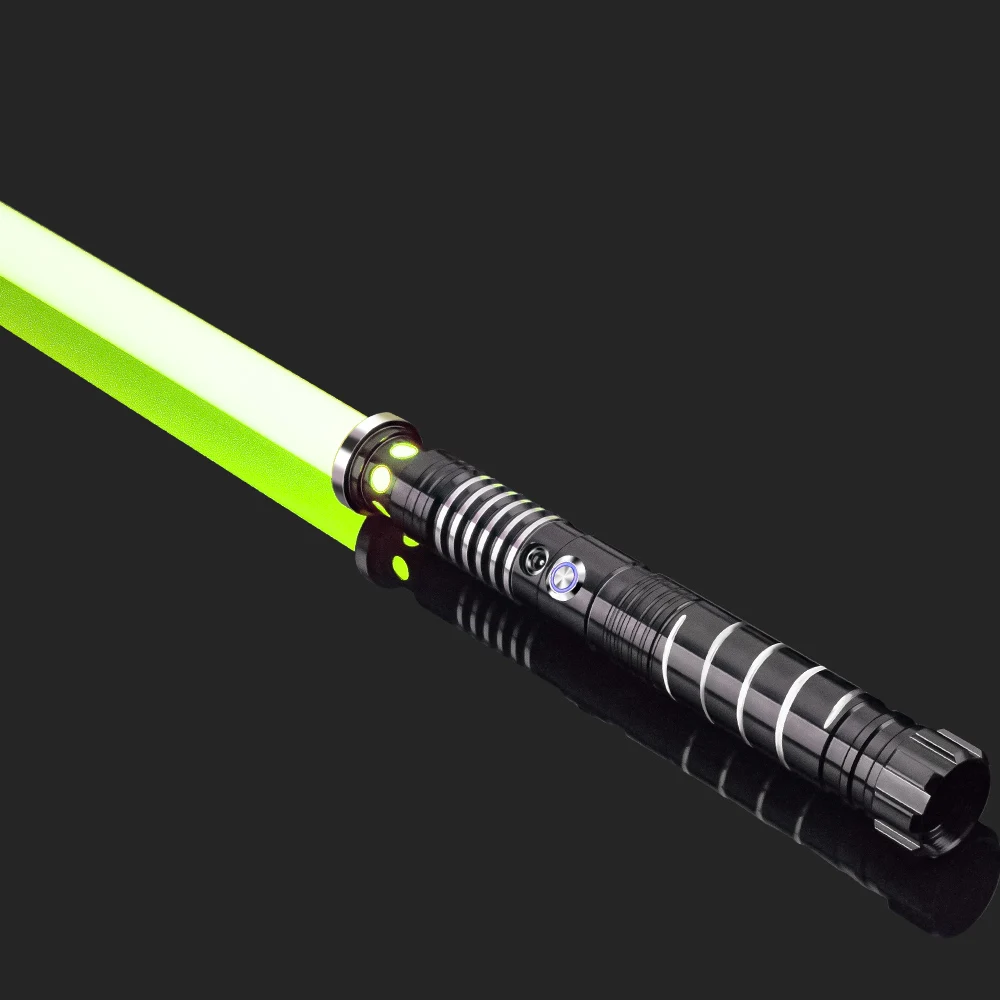 Metal Light Saber RGB Laser Sword 15 Colors Change Light Sword Toy with Vibration Hitting Sound and Breathing Light Sword Toy