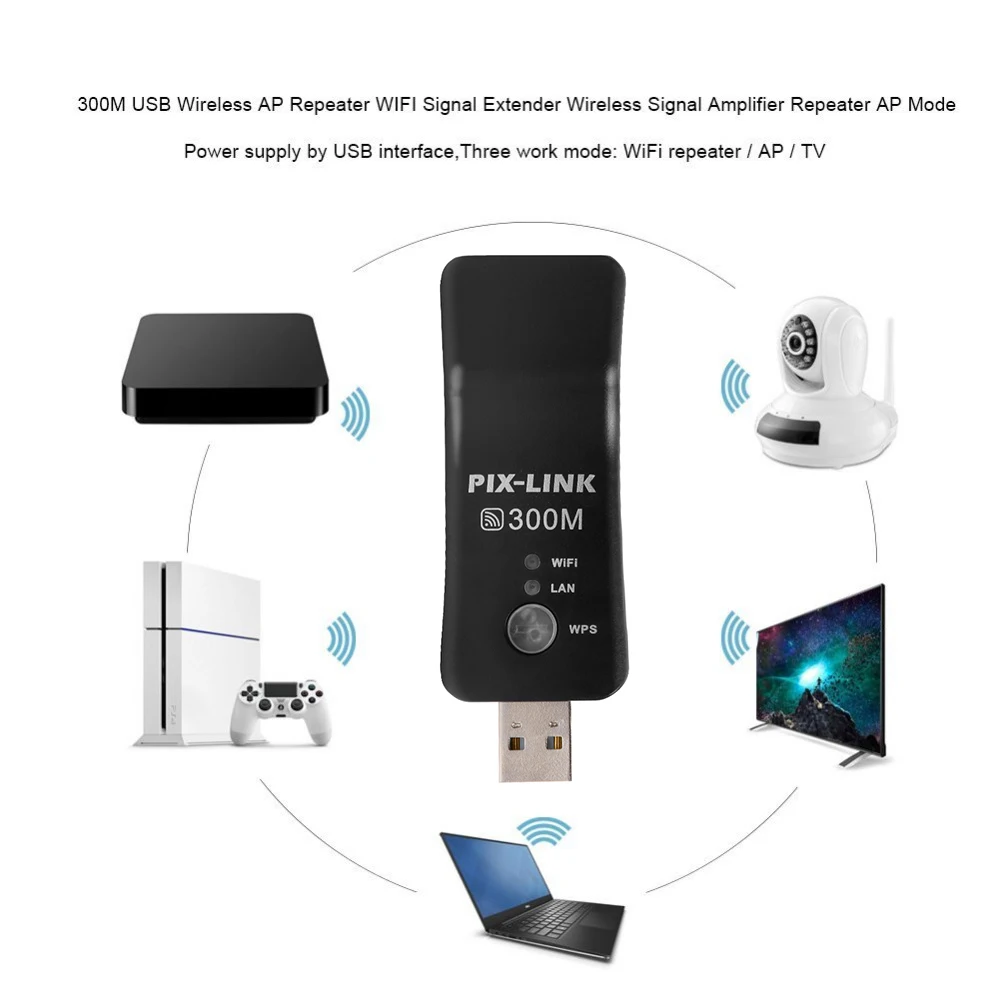 1-10PCS Mini USB TV WiFi Dongle Adapter Universal 300Mbps Smart TV Wireless Receiver 2.4Ghz Network Card for Samsung LG Sony