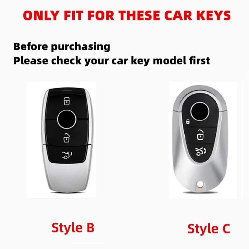 حافظة مفاتيح السيارة من البولي يوريثان غطاء عن بعد شل حامل حامي فوب لمرسيدس بنز 2025 جديد C260L E300L S400L EQE GLC CLE C E S Class