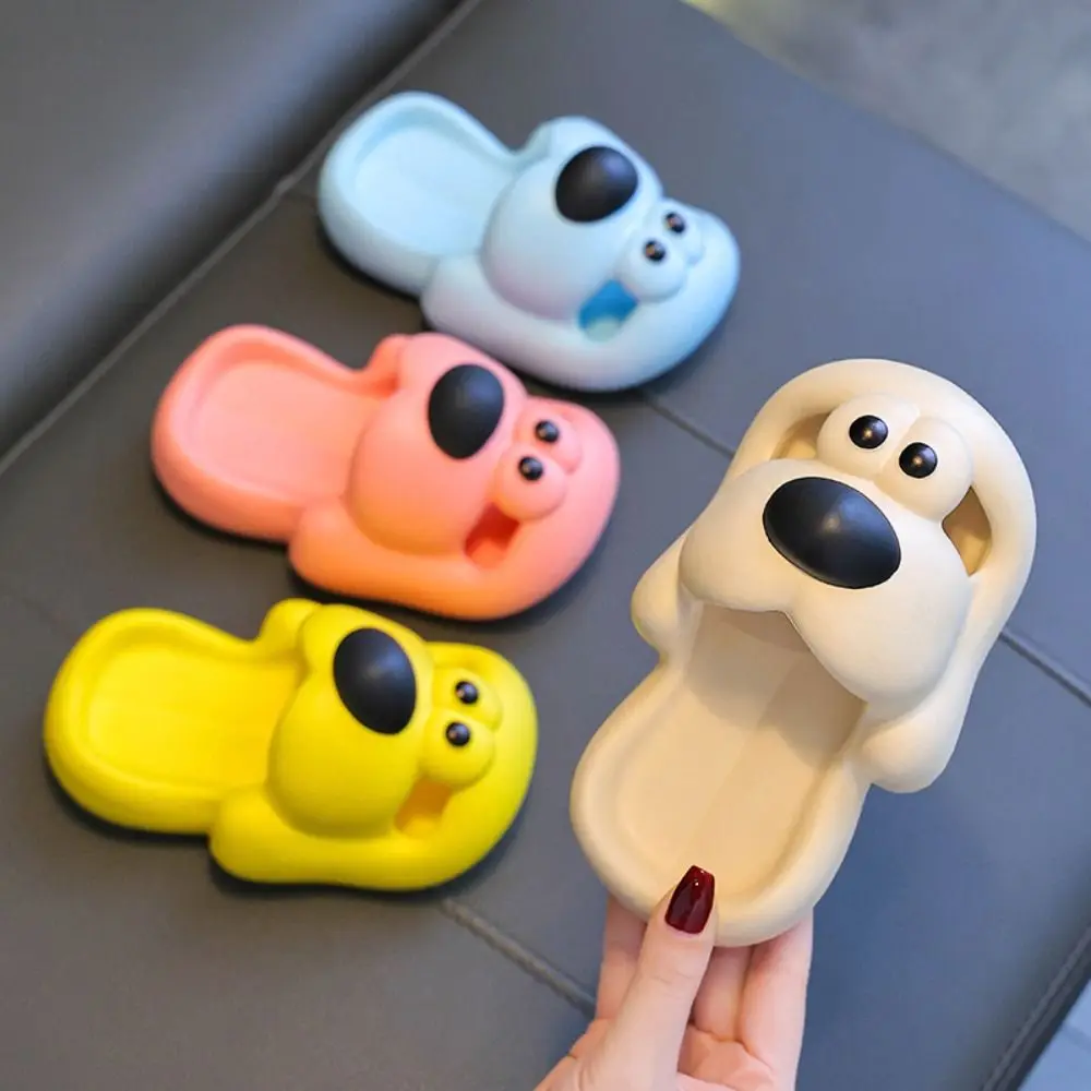 Cartoon Dog Non-Slip Children's Slippers EVA Soft Bottom Simple Slippers Baotou Dog Shaped Comfortable Sandals Bathroom