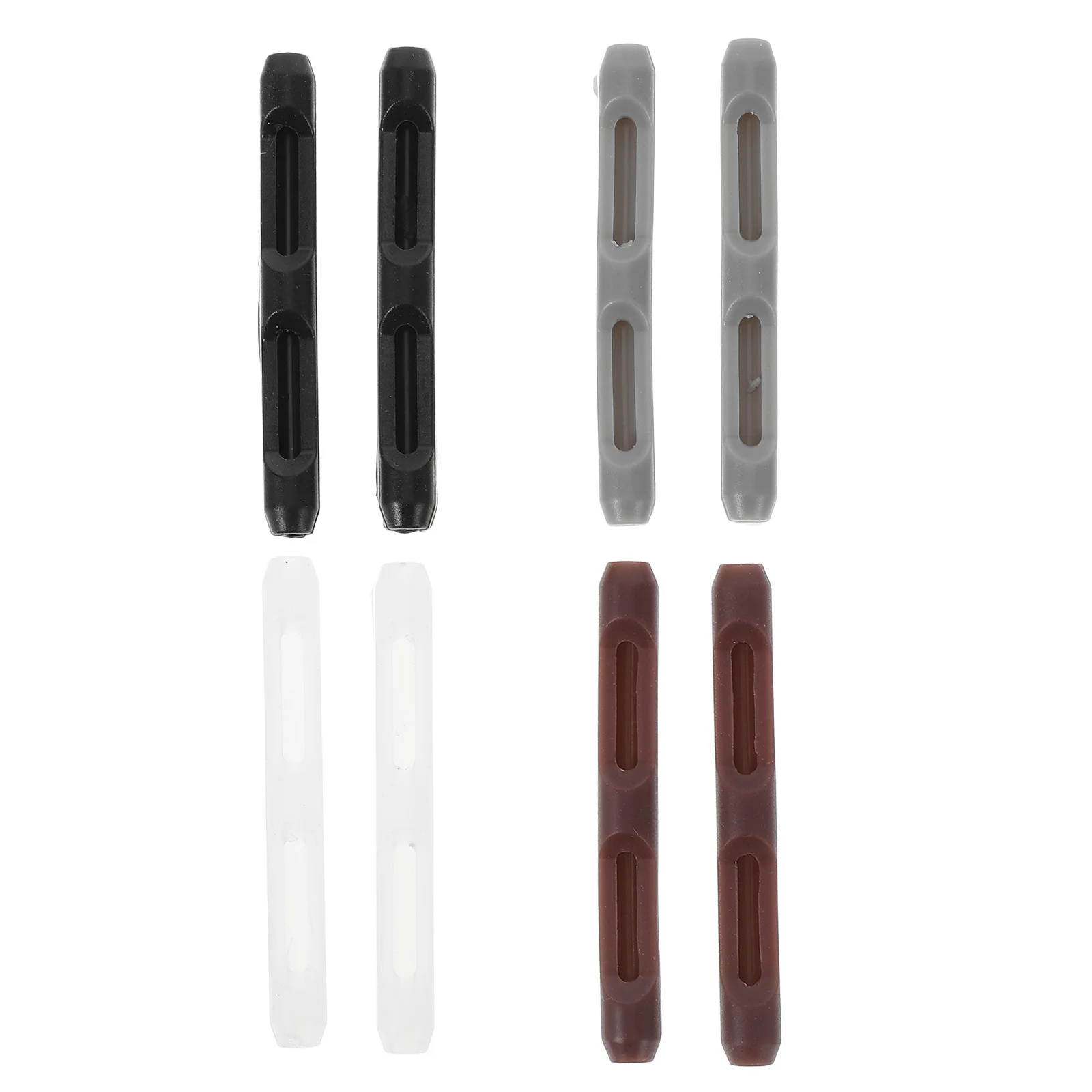 

4 Pairs Eyeglasses Accessories Soft Silicone Temple Grips Non Slip Universal Compatibility Glasses Cannula End Tips Leg Covers