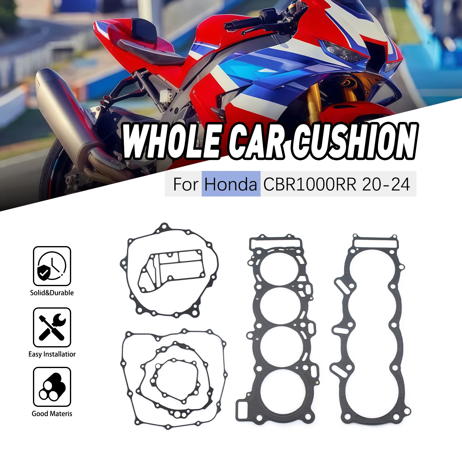 Motorcycle Cylinder Head Crankcase Cover Oil Pan Gasket Kits For Honda CBR 1000RR CBR1000RR 2020 2021 2022 2023 2024