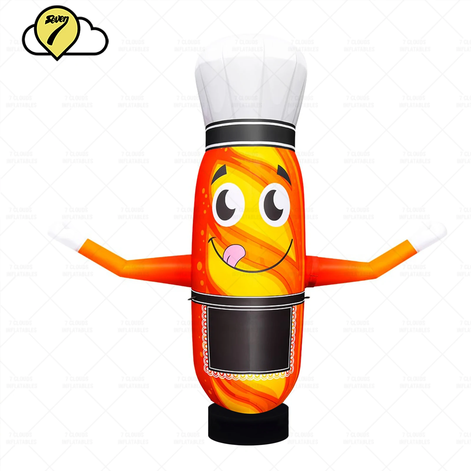 2.5m Customize loaf bakery Inflatable sky tube man air dancer Inflatables chef Advertising Cook sky dancer Decor balloons Toys