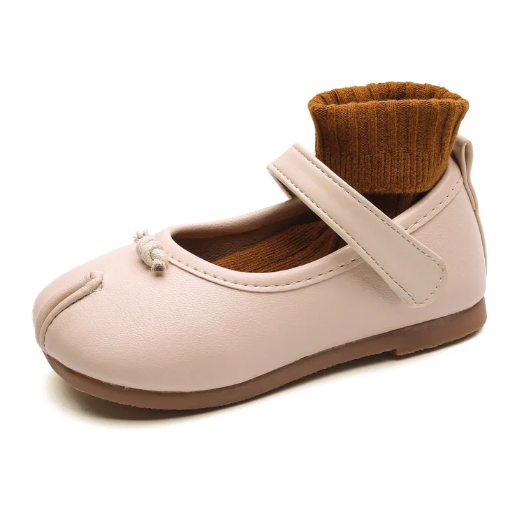 2022 Early Autumn Fashion Girls Shoes Kids Leather Flats Korean Style Mary Janes Leather Shoes For Children Casual Comfortable