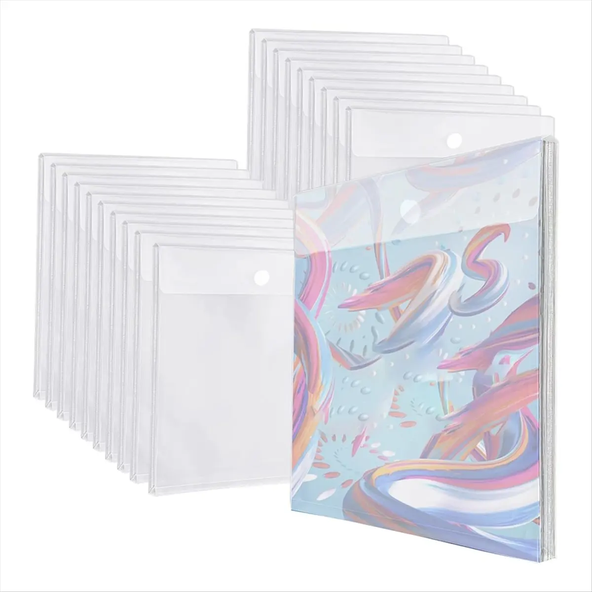 【Best Seller】30 Pieces 12x12 Inch Scrapbook Paper Storage Organizer Holder Craft Paper Storage for Holding Scrapbook Paper, Viny