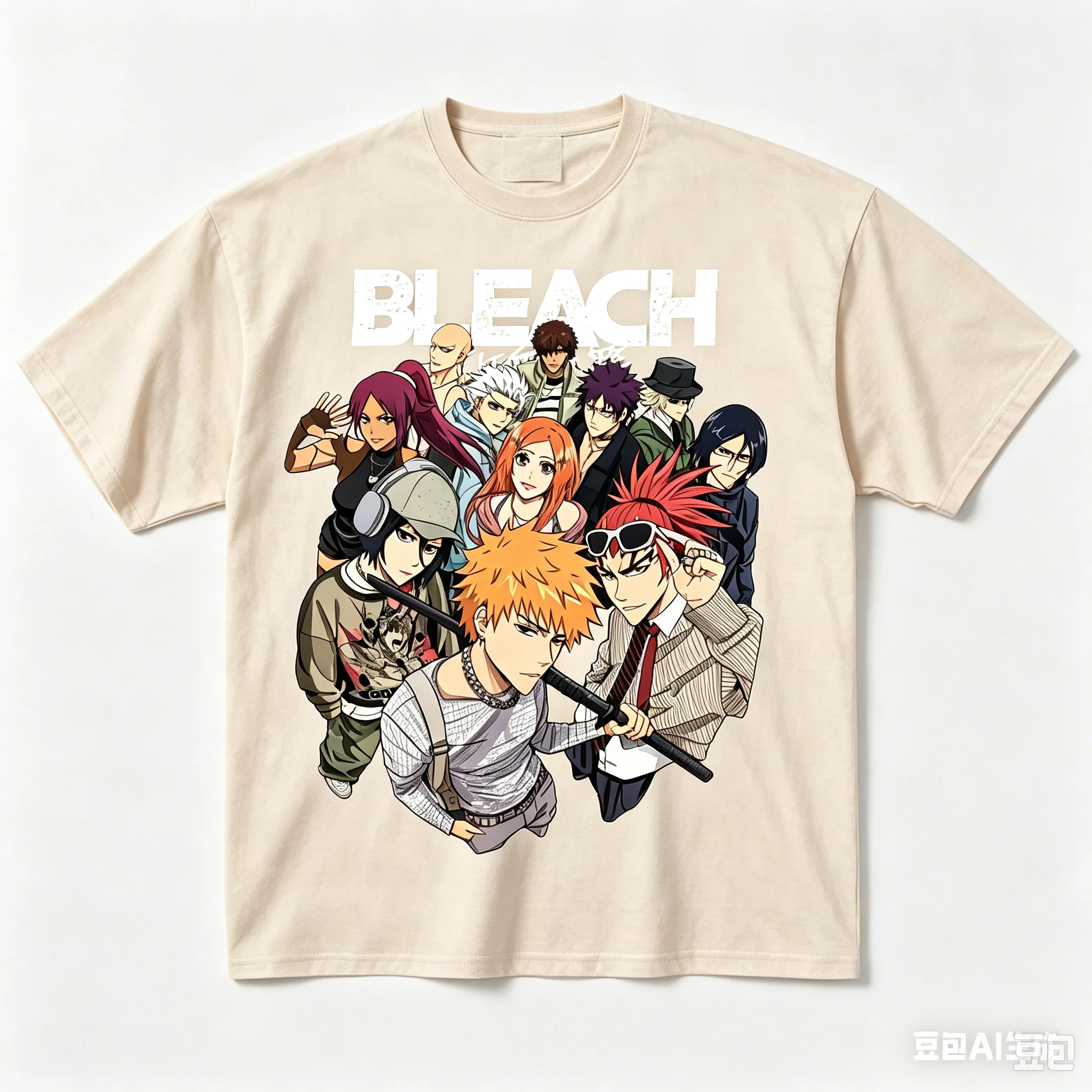 2026 BLEACH Anime Crew Character T‑Shirt Vintage Print Oversized Unisex Crewneck Short Sleeve Retro Otaku Casual Streetwear Tops