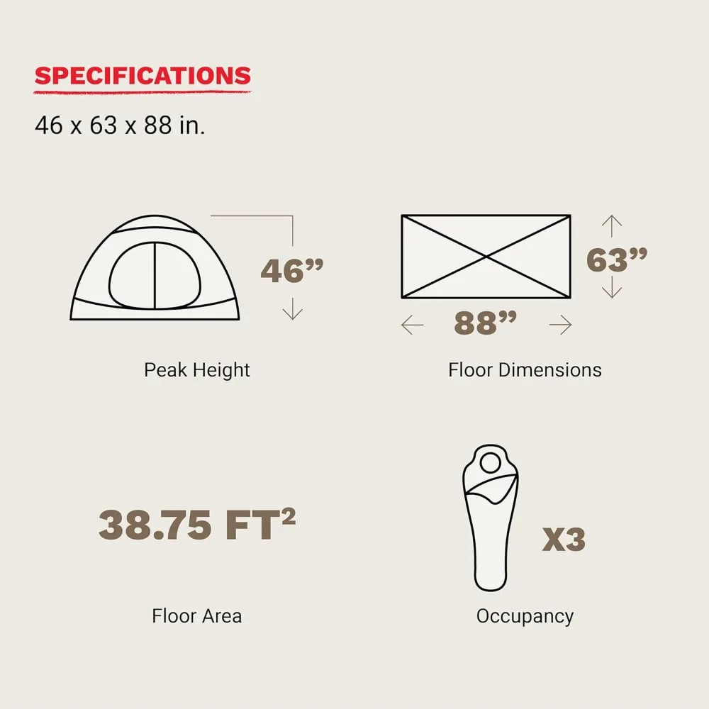 MARMOT Crane Creek 2P/3P خيام التخييم وحقائب الظهر وآثار الأقدام #6