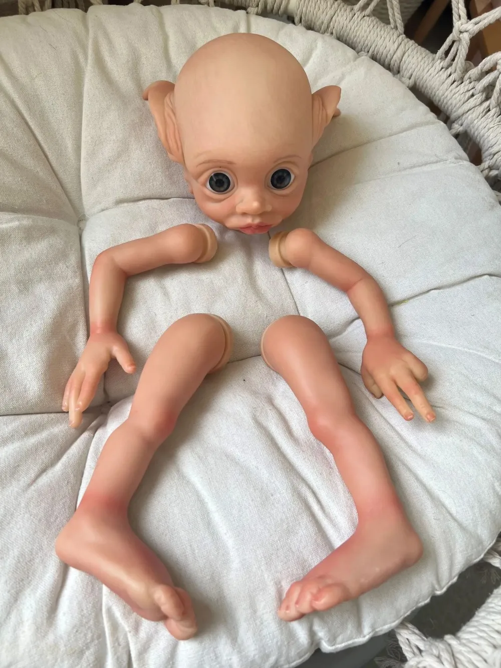 17inches Reborn Doll Kit Fairy Tinky Hand Detailed Painting 3D Skin with Visible Veins DIY Reborn Kits Cloth Body Included