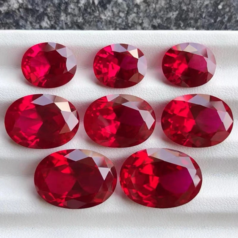 Large Cut Unheated 15.0Cts Natural Mined 10x14mm Sri-Lanka Ruby Pigeon Red Oval Cut VVS DIY Gemstone Jewelry