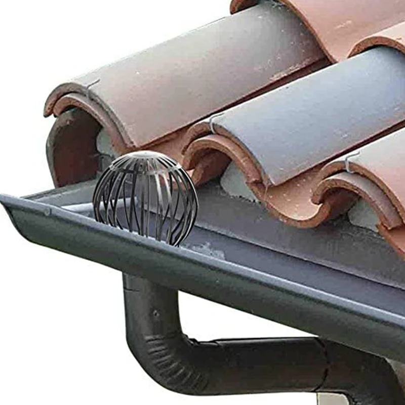 20PCS Gutter Guard Downspouts Filter Strainer Preventing Leaf Debris Branches Roof Moss From Clogging The Pipes