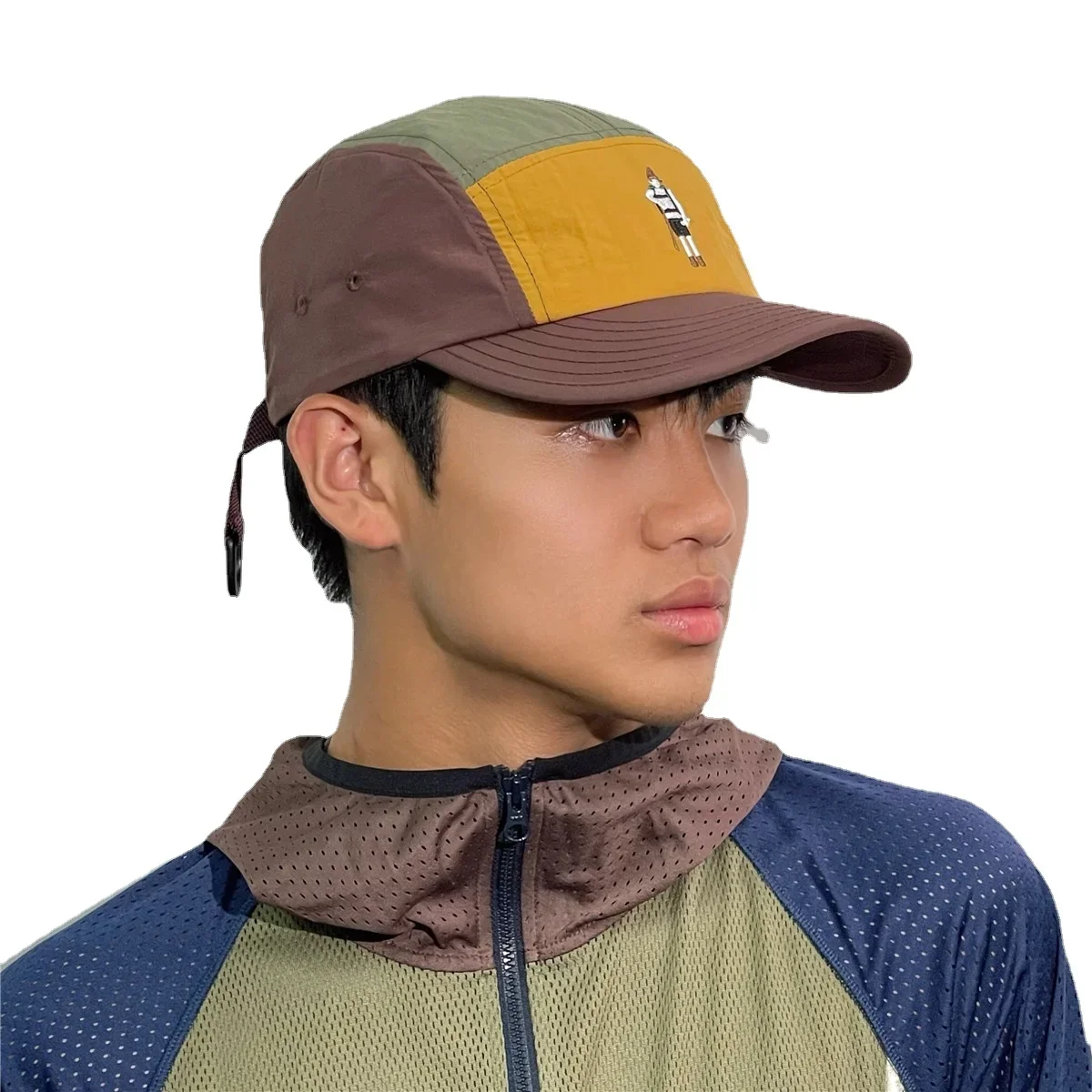 Splice Hat Women\'s Summer Quick Drying Breathable Duck Tongue Hat Men\'s Contrast Baseball Hat Outdoor Camping Hat running hat