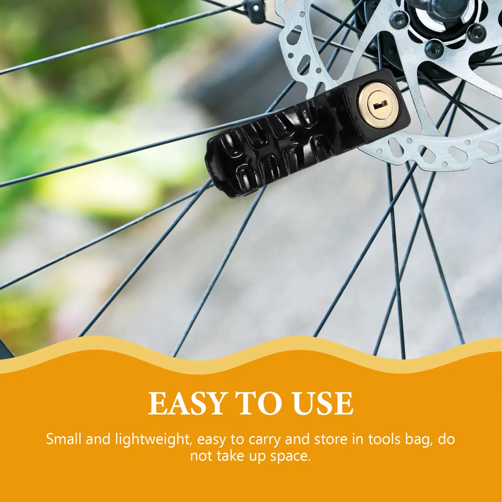 

Комплект из 1 шт. Прочный водонепроницаемый портативный замок для дискового тормоза велосипеда, мотоцикла, скутера, горного и электрического велосипедов