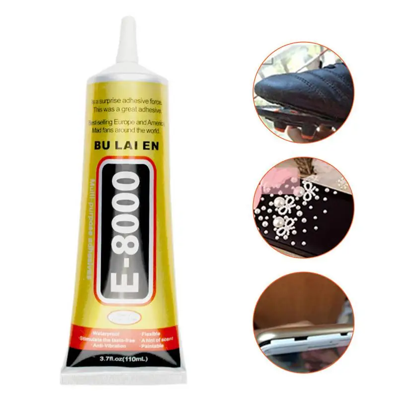 E8000 50ml Liquid Glue Super Strong Multipurpose Adhesive Jewelry Crafts Crystal Rhinestone DIY Fix Phone Screen Glass Nail Gel