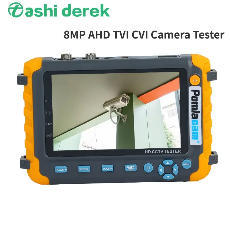 

IV8W Tester Monitor CVBS 8MP AHD/CVI/TVI 4-In-1 Camera Tester CCTV Mini Monitor Support PTZ Audio VGA HDMI Cable Testing 5 Inch