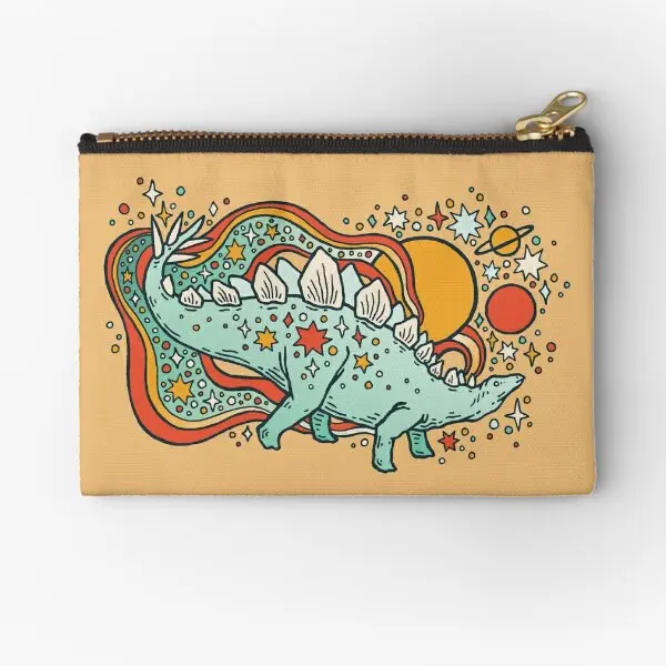 Star Stego Cosmic Dinosaur Art Retro  Zipper Pouches Cosmetic Small Packaging Bag Pure Money Women Coin Socks Wallet Panties