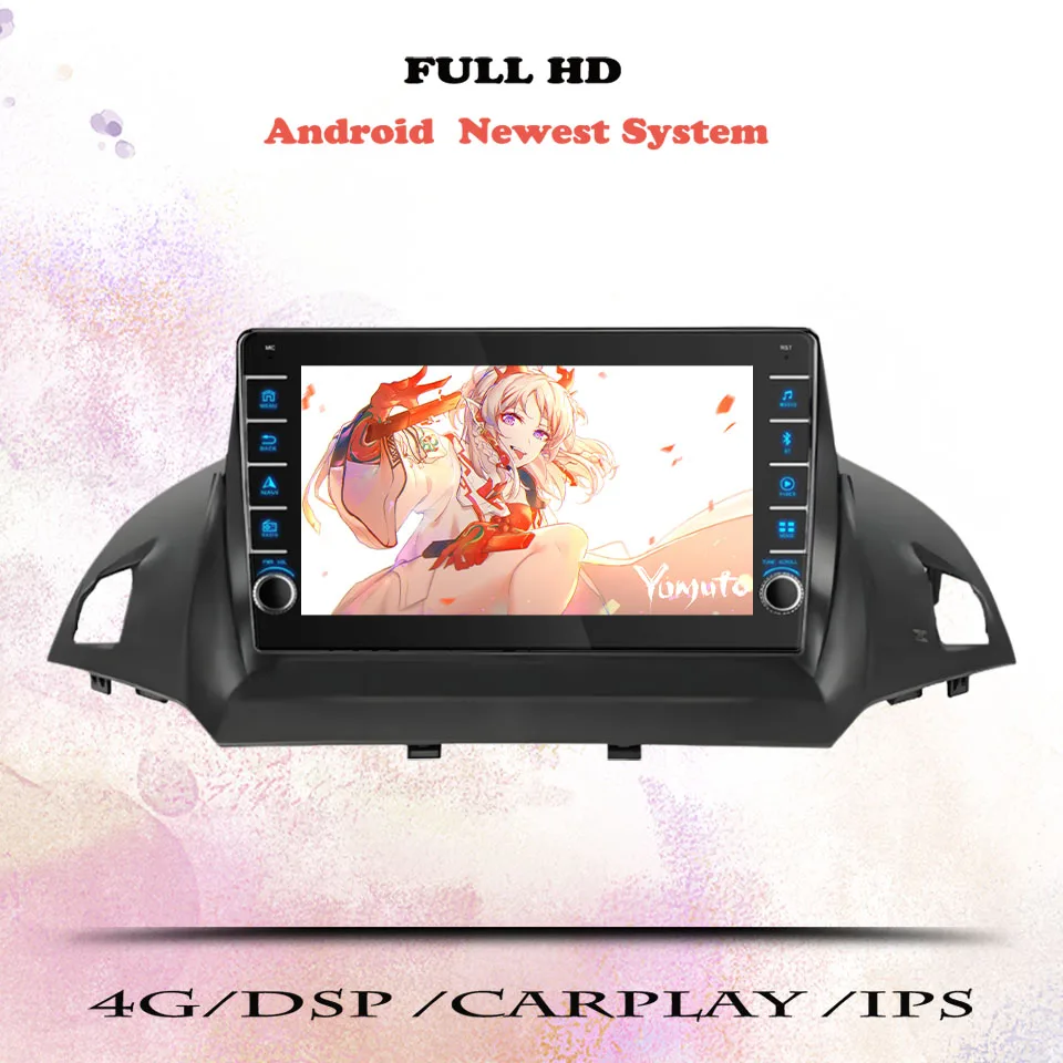 For Ford Kuga Escape 2012 - 2019 Auto Radio Stereo Multimedia Video HU Head Unit With GPS Navi 8G ram 2Din Auto DVD Cassette