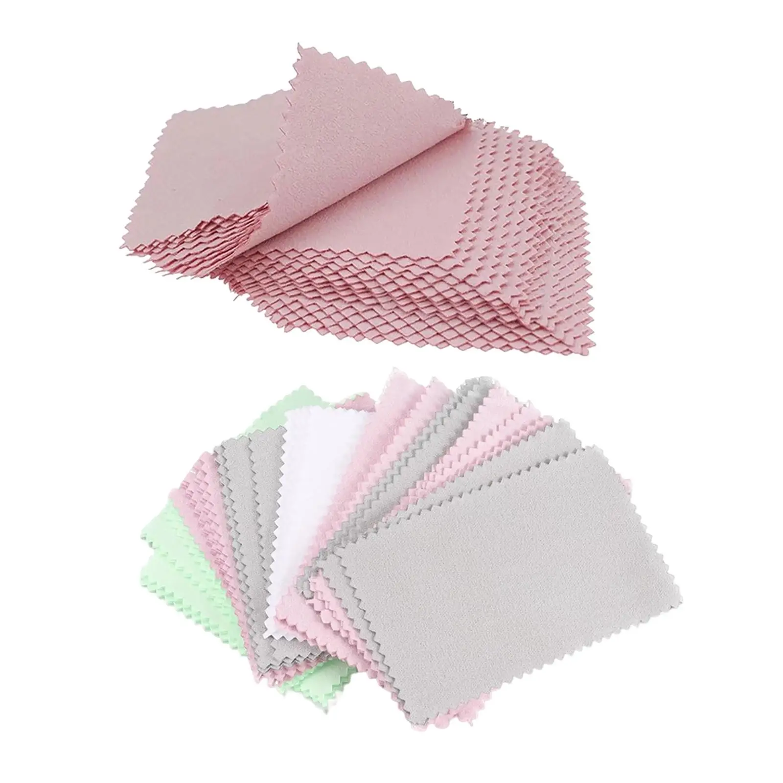 50PCS Jewelry Cleaning Polishing Cloth Fabric for Earrings Watch