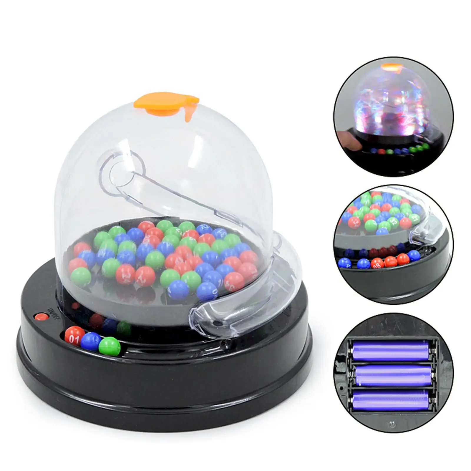 Electric RAFFLE Ball Machine with Balls Party Games Fortunate Number Picker for Club Carnivals Party Entertainment KTV Cafe