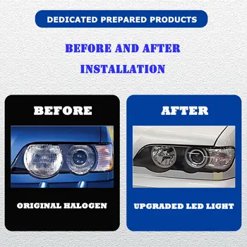 適用於BMWX5 E53 98-02的新款全LED日行燈頭燈總成號誌燈汽車配件改裝燈 8 最佳銷售 BMWX5 E53頭燈 - №5