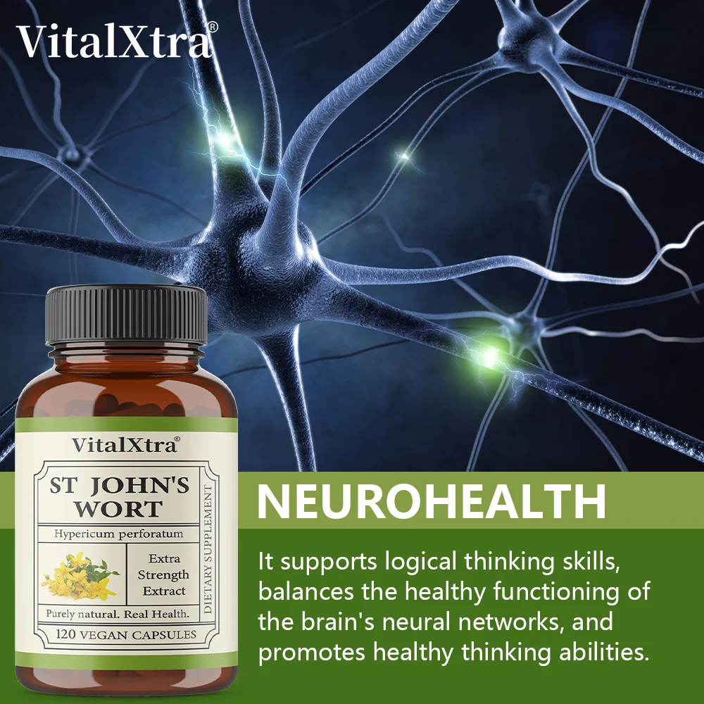 

St. John's Wort Capsules, 300mg, Help Balance Daily Mood, Promote Sleep, Boost Immunity, and Relax The Mind and Body