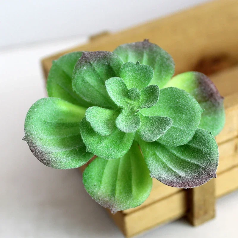 

Artifical Plastic Succulent Plant Echeveria Flower Home Office Decor Bonsai Fake Plants Without Pot Wedding Decoration Green