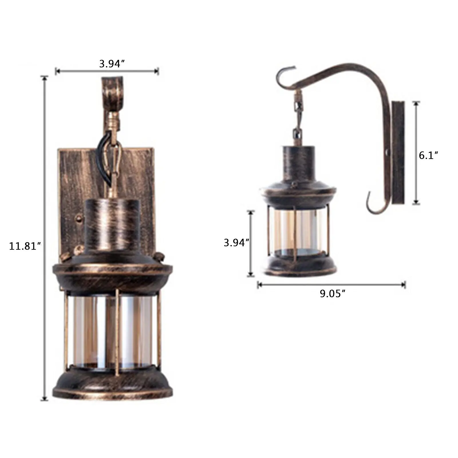 Industrial Antique Sconce Lamp Retro Wall Light Garden Porch Fixture 220V Indoor Loft