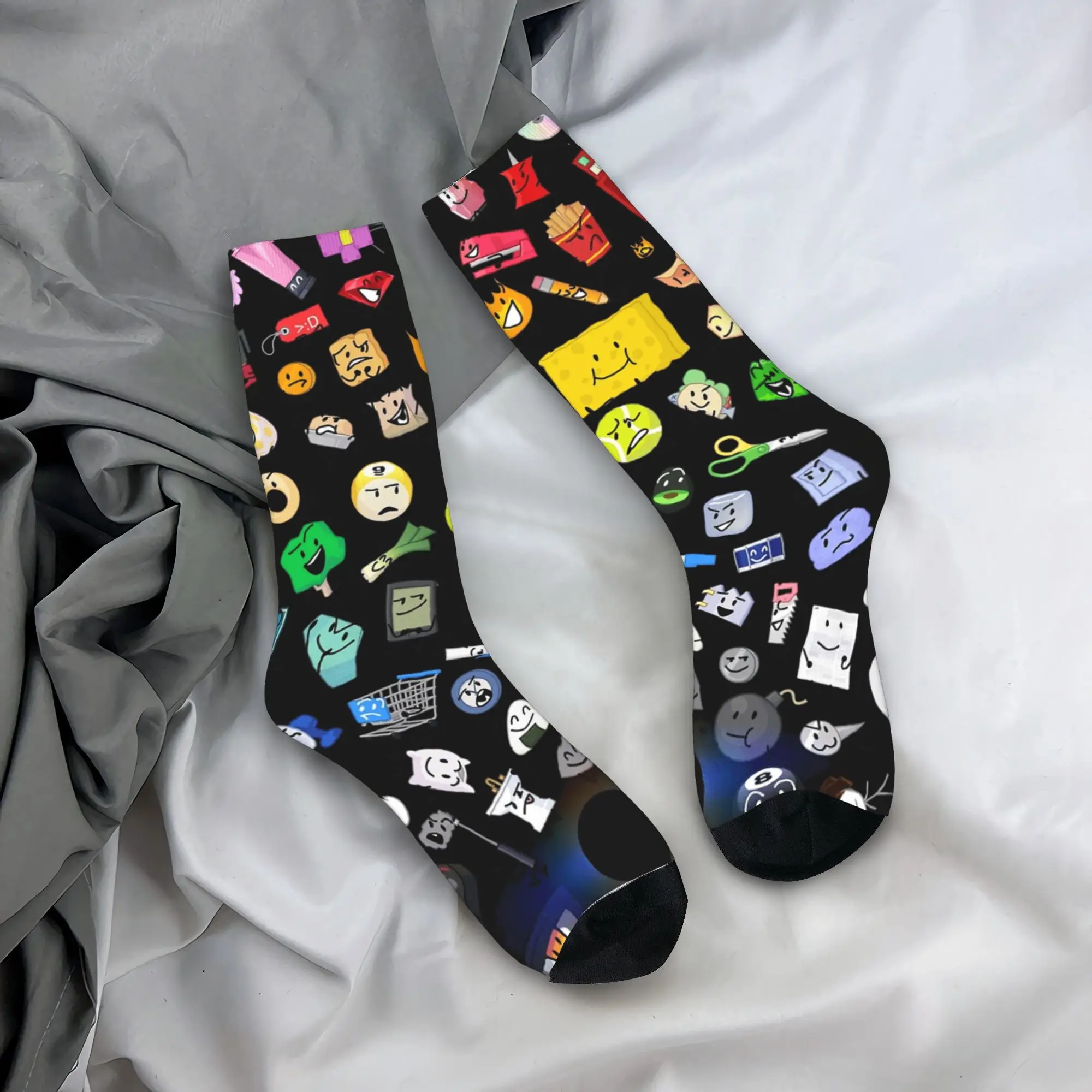 

Носки для отдыха BFDI Battle for Dream, осенние чулки, модные женские и мужские дышащие носки, противоскользящие носки для спорта на открытом воздухе с графикой