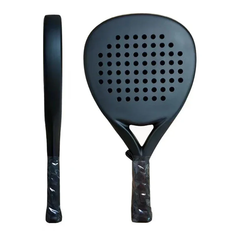 Carbon Fiber Beach Padel Tennis Racket Soft EVA Face Paddle Tennis Racquet Rackets with Paddle Bag Cover Heavy Tip Balance