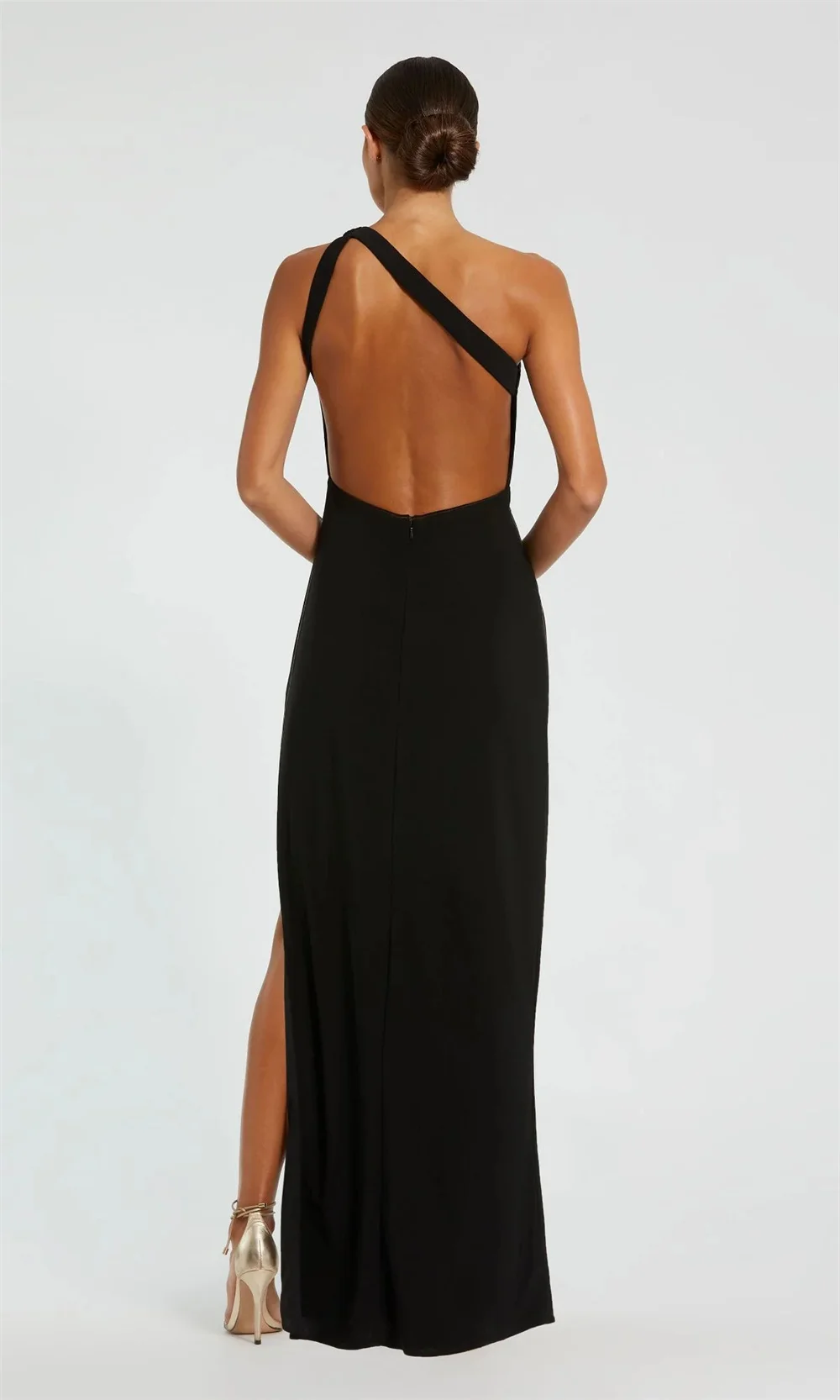 Evening Dresses Plus Woman Elegant Luxury Prom Dresses Backless Formal Gowns One Shoulder Beaded Sleeveless Cocktail Dresses