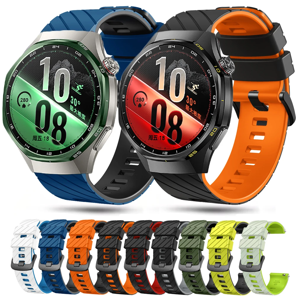 Silicone Watch Band 22Mm - สายซิลิโคนอย่างเป็นทางการขนาด 22 มม. สำหรับผู้หญิงและผู้ชาย สำหรับนาฬิกา HUAWEI
