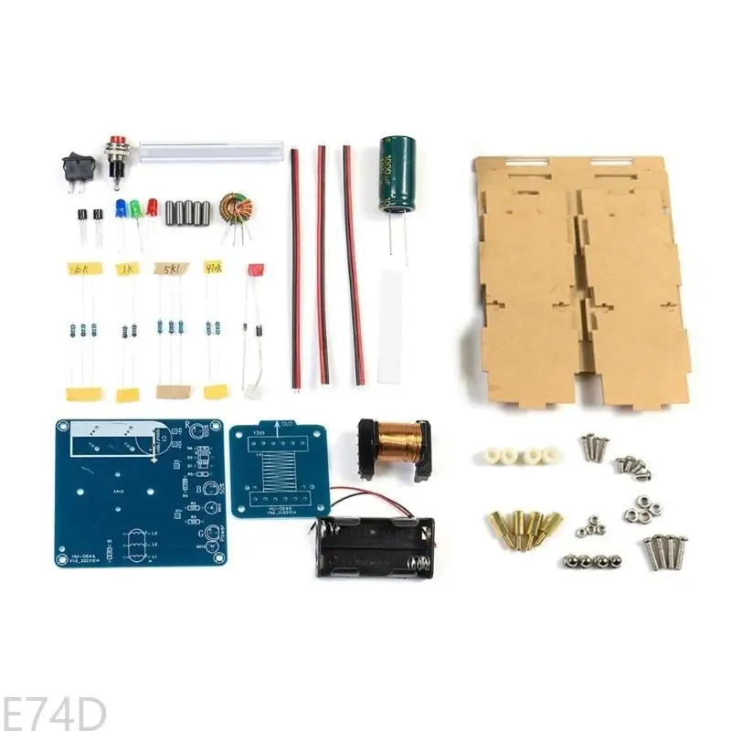 E74D Science Experiment DIY Electromagnetic Emitter High Pressure Coil Soldering